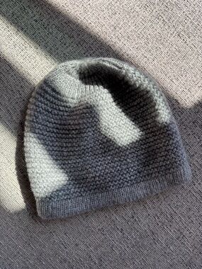 Knit Gray Beanie with subtle silver flecks